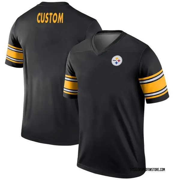 Men's Custom Pittsburgh Steelers Legend Black ＃ ＃ Jersey - Steelers Store