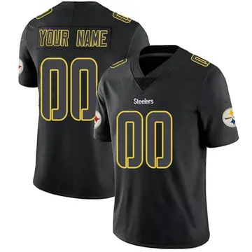 Personalized Pittsburgh Steelers Jersey Limited Color Rush Legend Black Men's