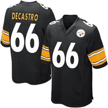 DAVID DECASTRO PITTSBURGH STEELERS COLOR 8X10 COLOR-RUSH UNIFORM VS RAVENS