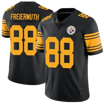 PAT FREIERMUTH PITTSBURGH STEELERS BLACK COLOR RUSH LIMITED JERSEY