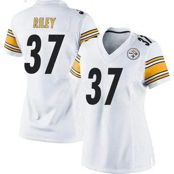 Elijah Riley Men's Nike White Pittsburgh Steelers Game Custom Jersey Size: 3XL