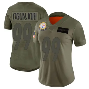 Limited Men's Larry Ogunjobi Green Jersey - #65 Football Cleveland Browns  Salute to Service Tank Top Size 40/M